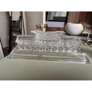 Vintage Hofbauer Crystal Orient Express Model Locomotive Figurine Desk Decor
